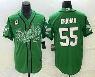 Men's Philadelphia Eagles #55 Brandon Graham Green C Patch Cool Base Stitched Baseball Jersey,We sell and wholesale Men's Philadelphia Eagles #55 Brandon Graham Green C Patch Cool Base Stitched Baseball Jersey on line form chian!